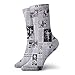 Produktbild Newspaper Black Men Women Novelty Funny Crazy Crew Sock Printed Sport Athletic Socken 30cm Long Personalized Gift Socken