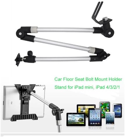 WmicroUK Flexible Adjustable Car Floor / Seat Bolt Mount Stand Holder for Tablet Computers Apple iPad 1 2 3 4 Mini and other 7”-10” tablet Samsung GALAXY Note Kindle Fire Samsung GALAXY Tab 3 HTC Flyer / EVO View 4G, ASUS Eee Pad Transormer, Acer Iconia etc.