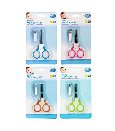First Steps Baby Manicure Set with Scissors & Nail Clippers Yellow