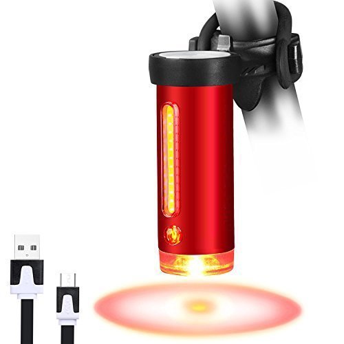 Raypal LED Fahrrad Rücklicht ,Super helle USB aufladbare, 360 Grad-Funktion, 5-Modi, Wasserdicht, Easy Install & Quick Release