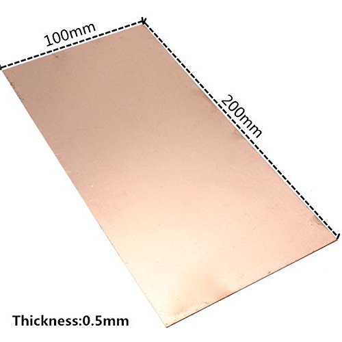Yongse 99,9% reines Kupfer Cu Blech Platte 0.5mm * 200mm * 100mm - 4