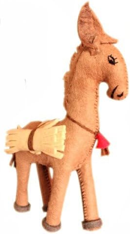 Silk Road Bazaar White Delia Donkey Plush