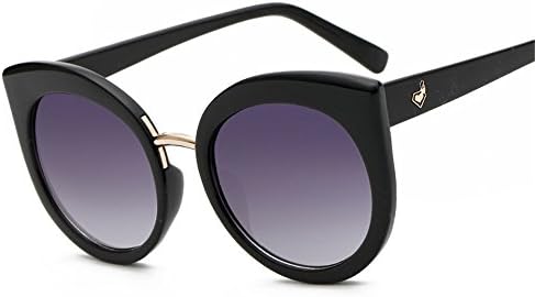 Women Girl Fashion Unique Outdoor UV400 Cateye Sunglasses Eyewear, Black A