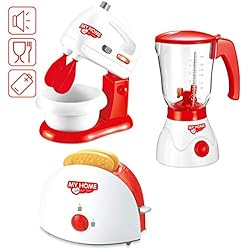 deAO Kit de Cuisine avec Mixer, Blender, Un Grille-Pain et Autres Accessoires de Cuisine.