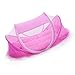 Produktbild Sharplace Reisebett Reisebettzelt Babyzelt Faltbett mit 1 Moskitonetz+1 Matratze+1 Netz für Baby Tragbar - Rosa, 110cm * 65cm * 60cm