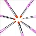 TRIXES 7pc UV Gel Acrylic Nail Art Tips Builder Brush Pen Design Rounded Edge