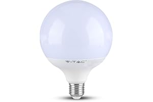 V-TAC Lampadina LED Globo con Chip Samsung attacco E27 18W, Bianco Naturale