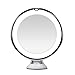 KEDSUM 10x Magnifying LED Lighted Travel Makeup Mirror, Bathroom Vanity Mirror with Strong Suction Cup, Daylight Color Illuminated Cosmetic Mirror,360 Degrees Rotates,Battery Operated