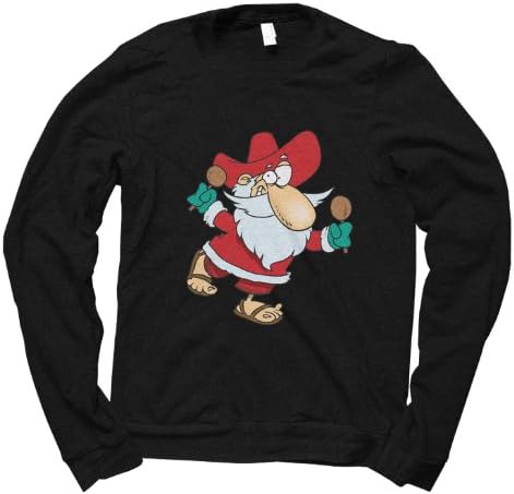 Santa Mexican Mexico Christmas Black Jumper