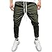 Produktbild Geili Herren Lang Sporthose Slim Fit Männer Modern Einfarbige Patchwork Kordelzug Jogginghose Jogger Hosen Skinny Freizeithose Trainingshose