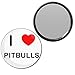 I Love Pitbulls - 55mm Round Compact Mirror
