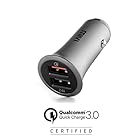 Mivi Quick Charge 3.0 Qualcomm Certified Dual Port Metallic Car Charger