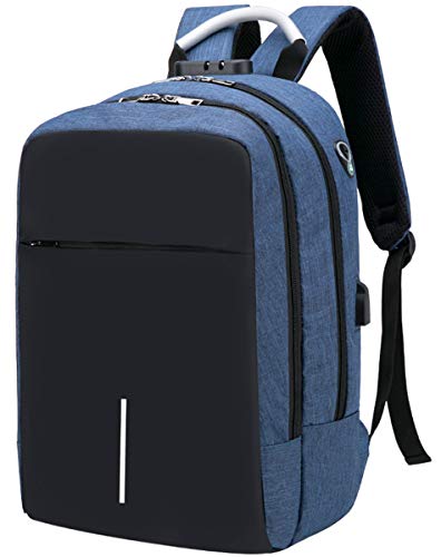 Preisvergleich Produktbild WIEAYUMEI Notebooks Rucksack Anti Diebstahl fürs Zubehör ergonomisches Design Reiserucksack Schulrucksack Laptop Rucksack für für 15,6 Zoll Laptop Business mit USB-Anschluss Blau