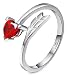 Via Mazzini 925 Silver Plated Heart Arrow Ring For Women (Ring0119) RS.399.00