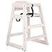 Oypla Stackable Kids Baby Wooden Feeding Commercial Home High Chair - White