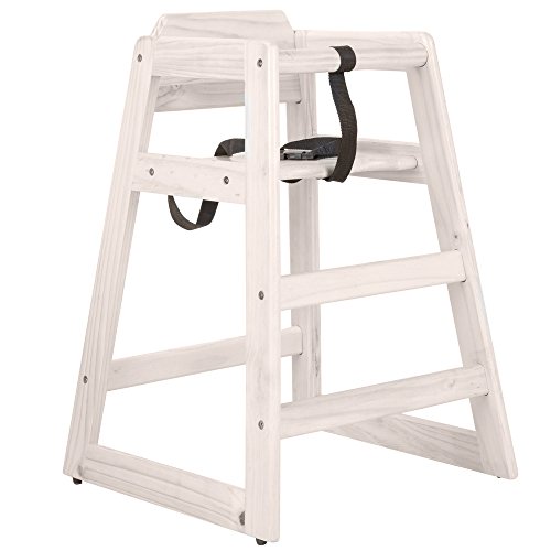 Oypla Stackable Kids Baby Wooden Feeding Commercial Home High Chair - White