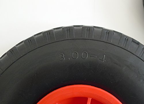2 Stück PU Rad 260mm – Pannensicher, nie wieder Luftpumpen: 3.00-4 Sackkarrerad - 3