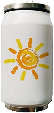 Orange Sun Double Layer Vacuum-Insulated Stainless Steel Water Bottle 280 ml(10 ounce)