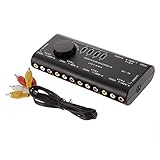 4 en 1 selector de Divisor de señal de Audio y Video AV Selector de 4 vías Selector de 4 vías