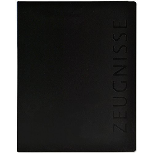 Preisvergleich Produktbild MW Handel 20134-SC Zeugnismappe mit Prägung, Zeugnisse, schwarz