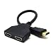 Produktbild owikar 2 in 1 out HDMI Männlich auf Dual HDMI-Buchse Splitter Konverter Adapter, 1080p Digital Adapter Kabel für HDTV/DVD-Player/PS3/STB/TV und die meisten LCD-Projektoren (schwarz)