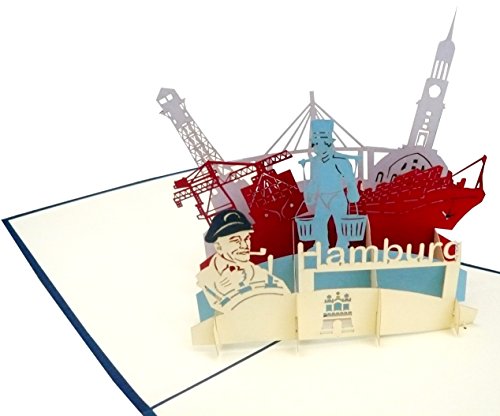 LIN-POP UP 3D Grußkarten Stadtkarten Hamburg, Glückwunschskarten Geburtstagskarten Gutscheinskarten Hamburg - 4