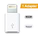 Produktbild on-net Micro USB auf Apple Lightning Adapter Connector Weiss | Micro USB Adapter Lightning 8-pin Stecker USB Dock Konverter | Für eine problemlose Verbindung - Laden und Synchronisieren Sie: iPhone 7, 7 Plus, 6, 6s, 6 Plus, 5, 5c, iPad Pro, iPad Air, iPad mini (1 x Micro USB Lightning Adapter, Weiß)