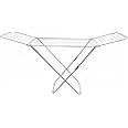 HOMION Winged Clothes Airer 18M Laundry Clothing Dryer Rack Folding Washing Line Indoor Large Airer Foldable Free Standing Clothes Dryer Caravan Camping White