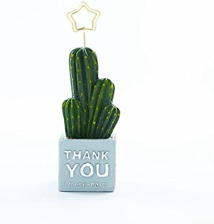 1-SET OF Card Photo Holder, ZOMYEE Mini Cactus Reserved Number Clip Name Note Memo Stand Office Supply Home Decoration Desk Small Clamps Stand Accessories.