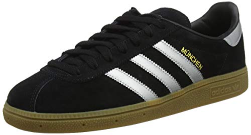adidas Men’s Munchen Fitness Shoes, Core Black/Matte Silver, 8.5 UK (42.7 EU)