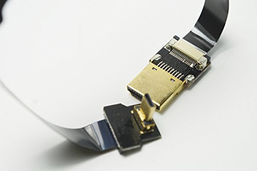 Neue schwarze FPV HDMI Kabel Micro Schnittstelle zu Standard-Schnittstelle für GH4 BMPCC A5000 A6000 A7S A7R 90 Grad DJI 80CM - 3