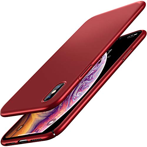 RANVOO Hülle für iPhone XS, Dünn Matt Schlank Hart Ultra Slim PC Anti-Fingerabdruck Leicht Case Schutzhülle Schale Cover Handyhülle für iPhone XS, 5,8 Zoll 2018, Rot RANVOO Hülle für iPhone XS, Dünn Matt Schlank Hart Ultra Slim PC Anti-Fingerabdruck Leicht Case Schutzhülle Schale Cover Handyhülle für iPhone XS, 5,8 Zoll 2018, Rot