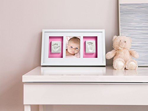 Pearhead P63000 Baby Abdruck Deluxe Wand-Bilderrahmen mit inbegriffenen Set zur Erstellung von Hand / Fußabdruck, perfektes Shower Geschenk Andenken, weiß - 5