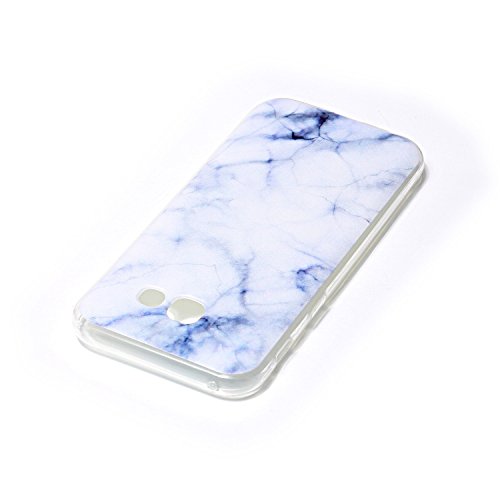 Galaxy A3 2017 Schutzhülle,Galaxy A3 2017 Handyhülle,Leeook Ultra Dünn Schlank Kratzfest Tpu Bumper Hülle Cool Weiß Marmor Marble Muster Weiche Silikon Slim Flexibel Tasche Etui Cover für Samsung Galaxy A3 2017 + 1 x Schwarz Eingabestift-Weiß Marmor - 4