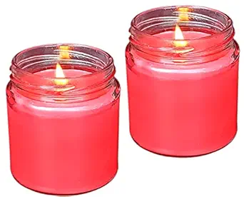 Pure Source India Scented Jar Candles, 2 x 125g, Rose, Upto 36 Hours