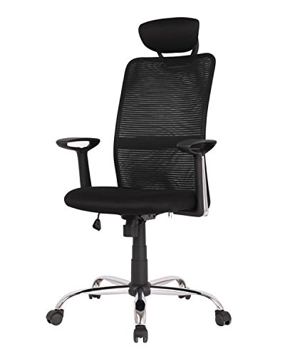 Preisvergleich Produktbild Villa Noblesse Schreibtisch-Drehstuhl Neck, Farbe Schwarz