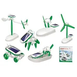 VISHWA Educational Solar Robot Kit - Powered by The Sun - 6-in-1 - for 8-10 Year Kids - DIY Build Kit Building Science Project Experiment Kit for Kids - Best Gifts for 8-12 Year Child