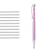 Produktbild 10 Stück schwarz Tinte D1 Mini Micro Minen kompatibel mit Swarovski Crystalline, Cross, Cartier®, Lamy, Faber-Castell, Zebra + Pink Kristall funkelnden Kugelschreiber