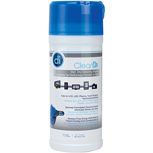 Digital Innovations 40308 Toallitas húmedas/secas Cleandr, 70 Unidades