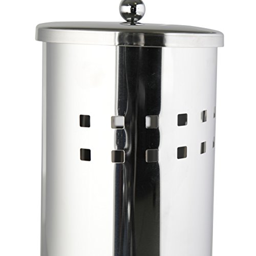 axentia WC Ersatz-Rollenhalter Bustino aus Edelstahl – Box für 3 Toilettenpapier-Rollen – Toilettenpapierrollenhalter ohne Bohren – Klorollenhalter stehend – Klopapier-Rollenhalter - 2