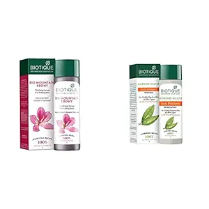 Biotique Bio Mountain Ebony Vitalizing Serum For Falling Hair Intensive Hair Growth Treatment, 120ML And Biotique Bio Morning Nectar Sunscreen Ultra Soothing Face Lotion, SPF 30+, 120ml