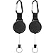Produktbild 2 Packung Retractable Badge Reel Schlüsselanhänger Reel mit 39 Zoll Stahl Wire Rope, Schwarz