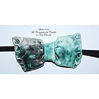 Fliege Keramik Linie Monochrom Piece Unique Hergestellt und von Hand bemalt Le Ceramiche del Castello Made in Italy Maße: 10 x 5 cm.