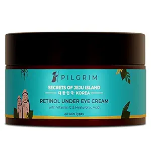 Pilgrim Retinol Under Eye Cream with Vitamin C & Hyaluronic Acid | Eye Cream For Dark Circle, Puffiness, Wrinkles | Removal of Fine Lines, Puffy Eyes | All Skin Type | Korean Beauty | 30g