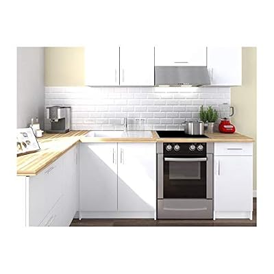Générique Meuble de cuisine AUCUNE Obi cuisine complete d'angle l 280 cm - blanc mat