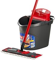 Vileda UltraMat Komplett-Set, Bodenwischer und Eimer mit PowerPresse