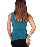 KRISP Damen Top, Wickel-Design mit Ring, gerafft, Jersey V-Ausschnitt - 2