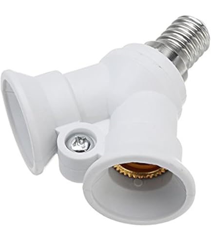 ELEKTRA Adattatore Splitter E27 A 5 Vie - Base Lampada Multipla In Bianco - Per Lampadine Con Attacco E27 (Lampadine Non Incluse)
