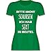 Produktbild JGA Junggesellinnenabschied - Bitte nicht schubsen ich hab Sekt im Beutel - S - Grün - L191 - Damen T-Shirt Rundhals