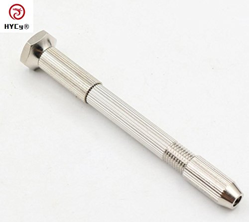 Preisvergleich Produktbild Hycy Mini Micro Aluminium Handbohrer Griff mit Keyless Chuck Walnut Holzbearbeitung Bohren Handwerkzeuge Bohrer Griff